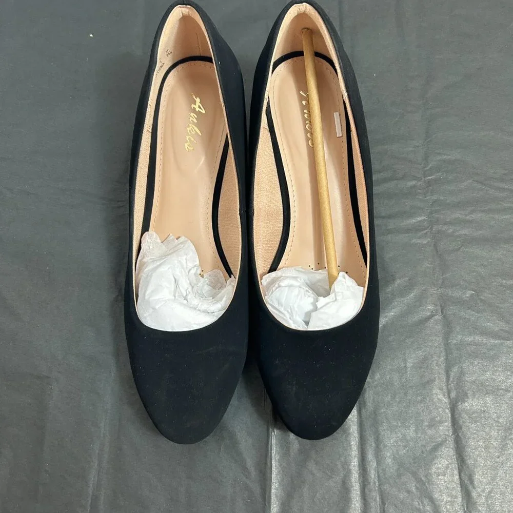 Ankus black nubuck‎ wedges size 9 - worn once